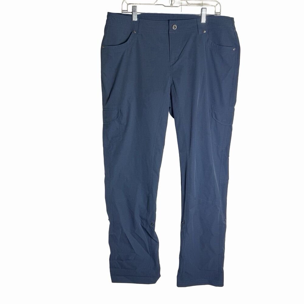 Kuhl  Regular Freeflex Blue Cargo Roll Up Stretch Pants Women’s 16 Gorpcore
